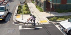 Portland Bicyclists and green streets