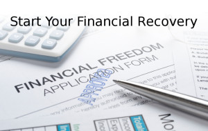 Financial freedom concept with apporoved application pen and calculator